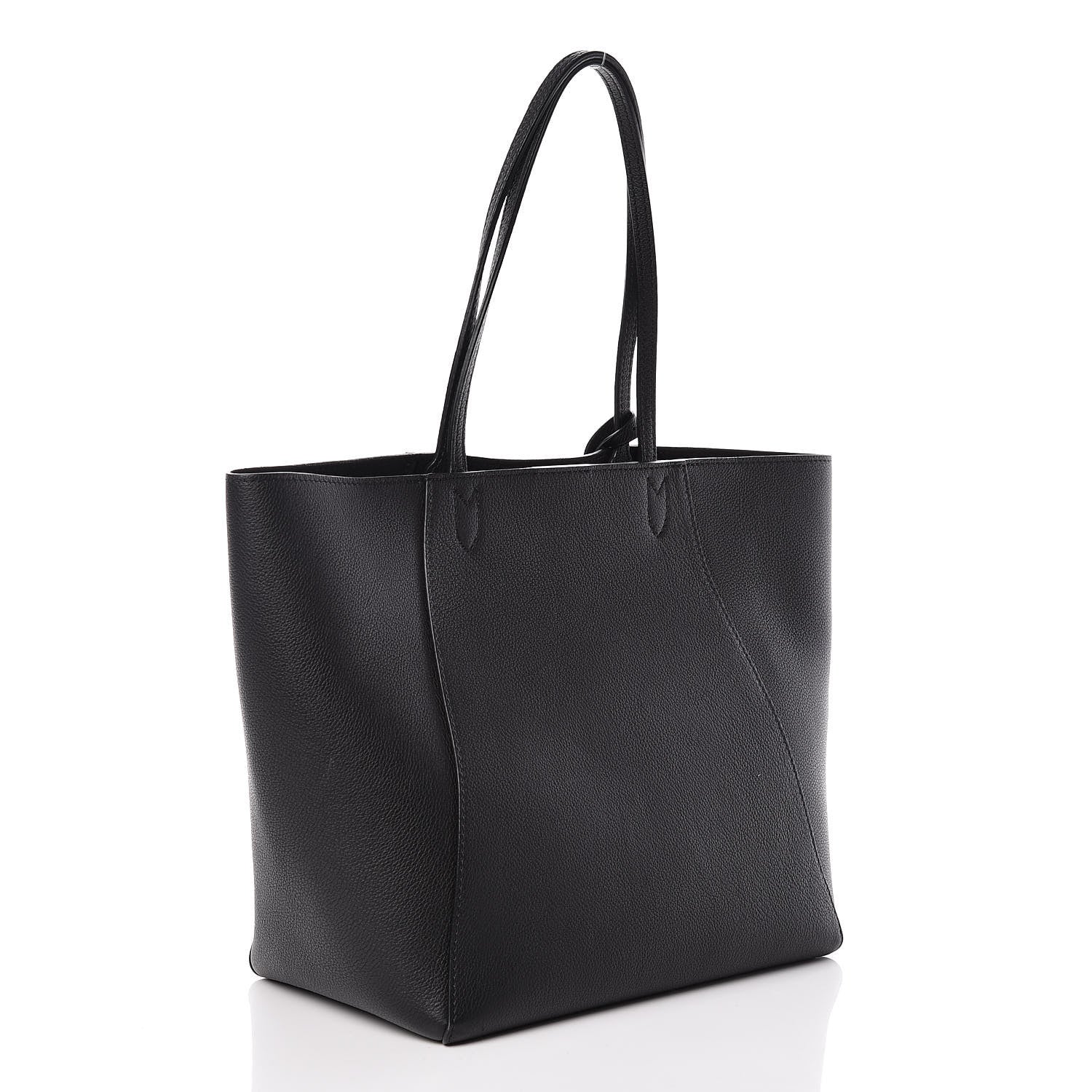 Louis Vuitton Calfskin Lockme Cabas Black 3 of 13