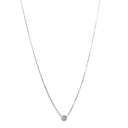 Cartier 18K White Gold Diamond LM D'Amour Pendant Necklace 1 of 5