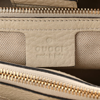 Gucci Pebbled Calfskin Medium Bamboo Shopper Tote Off White 11 of 19