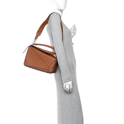 Loewe Calfskin Medium Puzzle Bag Tan 2 of 9