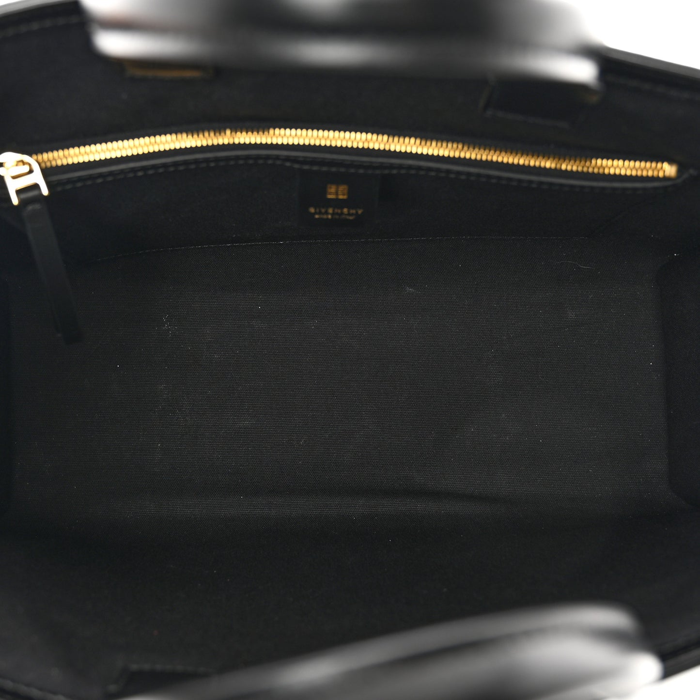 Tumbled Calfskin Logo Embossed Medium G-Tote Black
