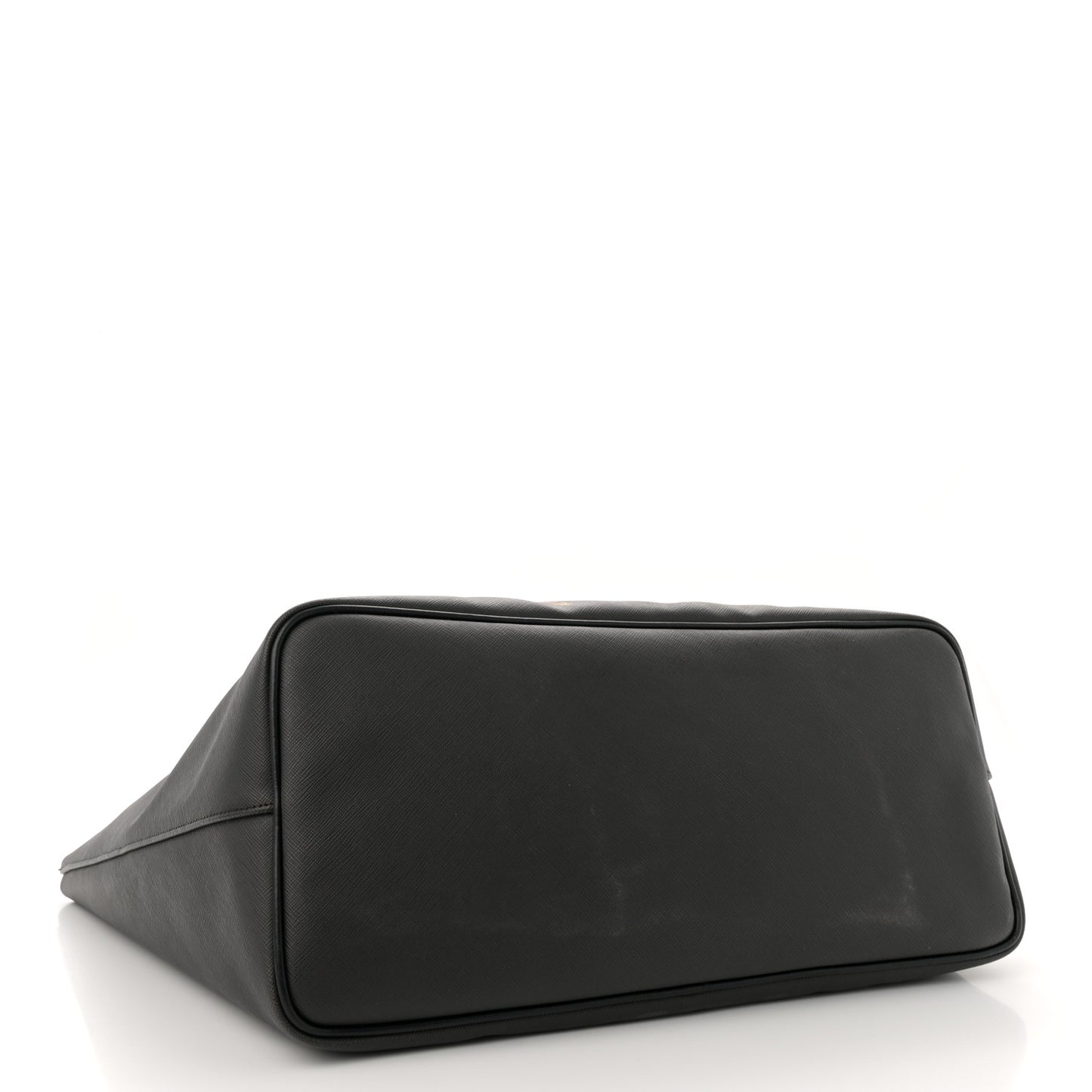 Textured Coated Canvas Bambi Print Large Antigona Tote Black