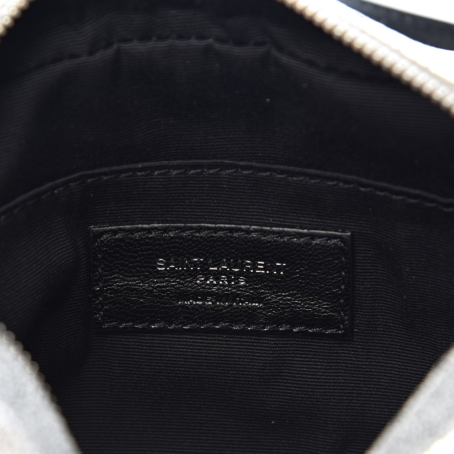 Saint Laurent Metallic Lambskin Monogram Lou Belt Bag Argento 6 of 10