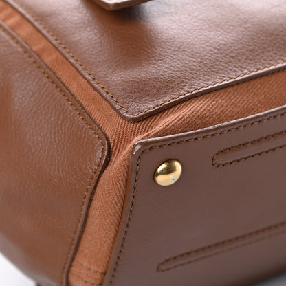 Saint Laurent Calfskin Canvas Medium Muse Two Brown 9 of 12