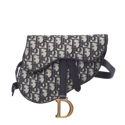 Christian Dior Oblique Saddle Belt Bag Blue 1 of 10