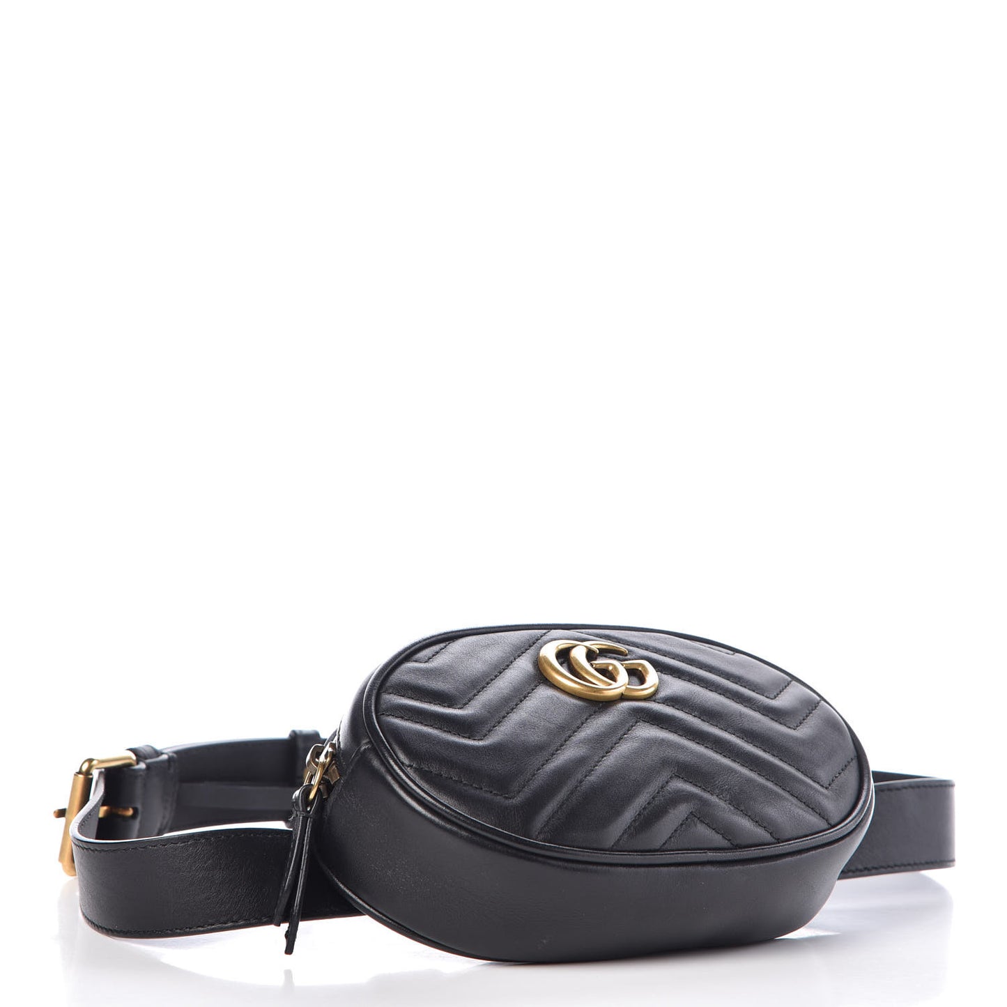 Calfskin Matelasse GG Marmont Belt Bag 95 38 Black