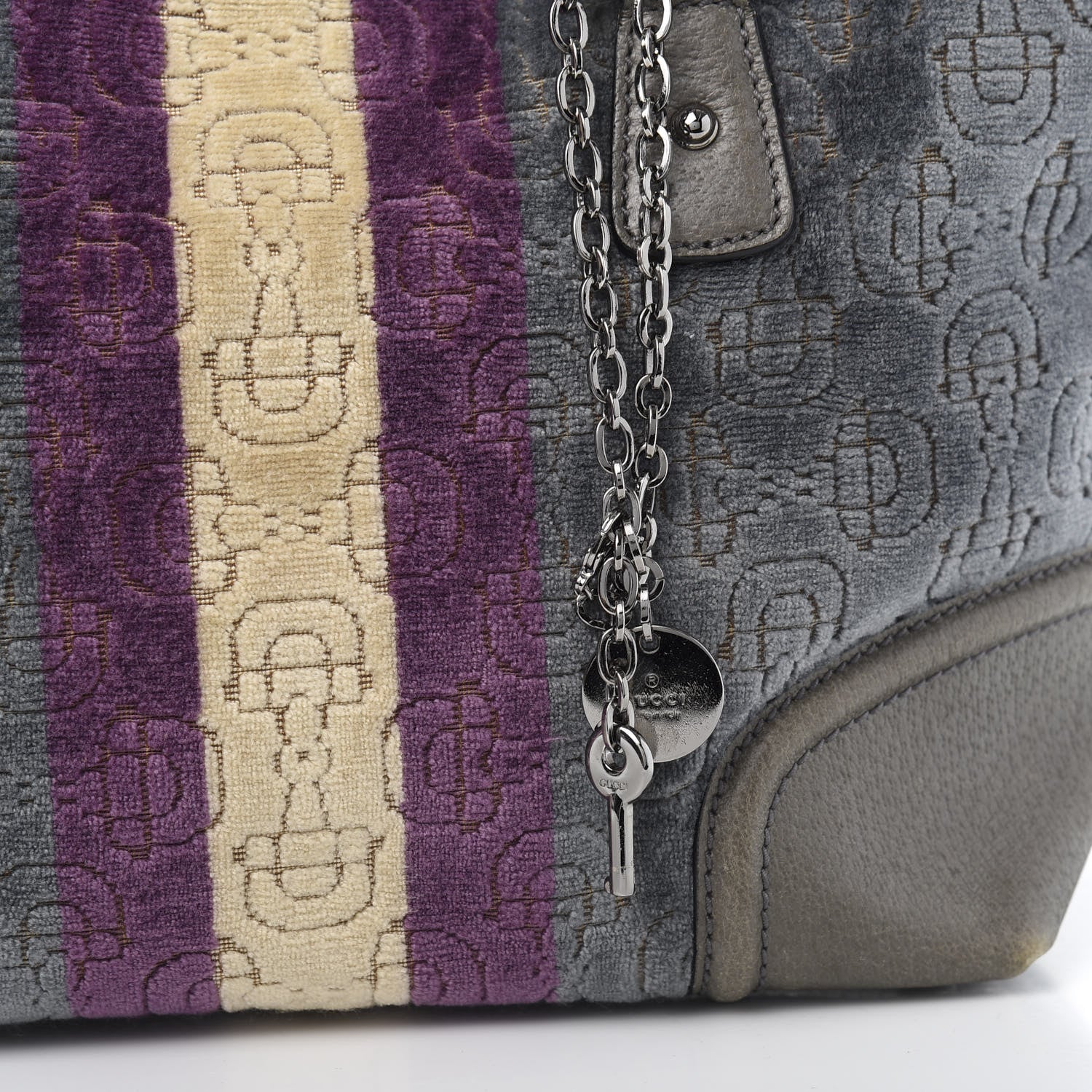 Gucci Velvet Horsebit Embossed Treasure Boston Multicolor 9 of 10