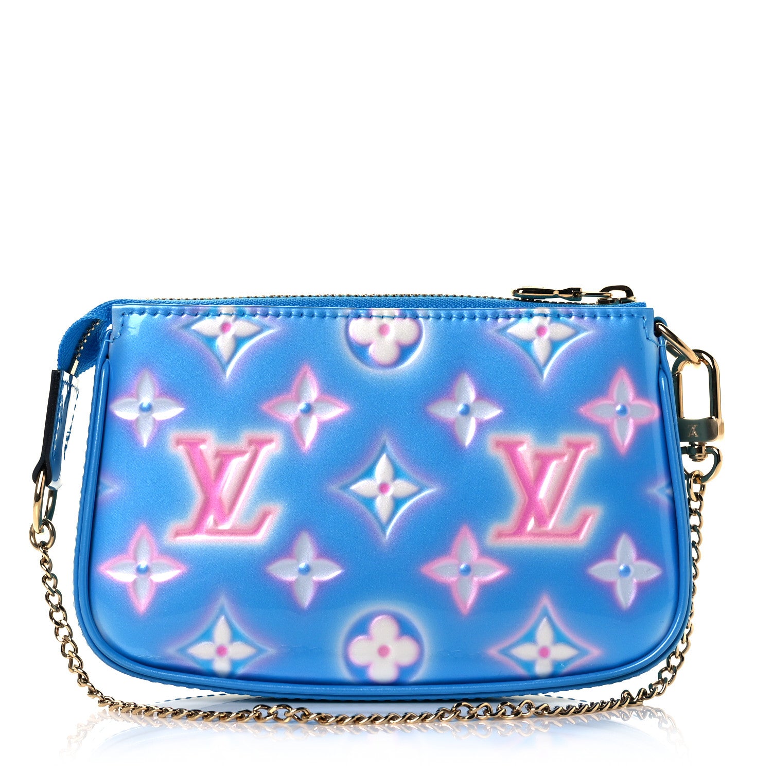 LOUIS VUITTON⭐︎ポーチ Louis Vuitton Vernis Valentine Mini Pochette Accessories Baby Blue