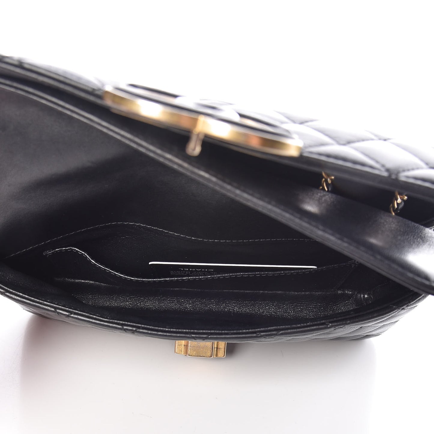 Lambskin Quilted Small CC Chic Flap Black