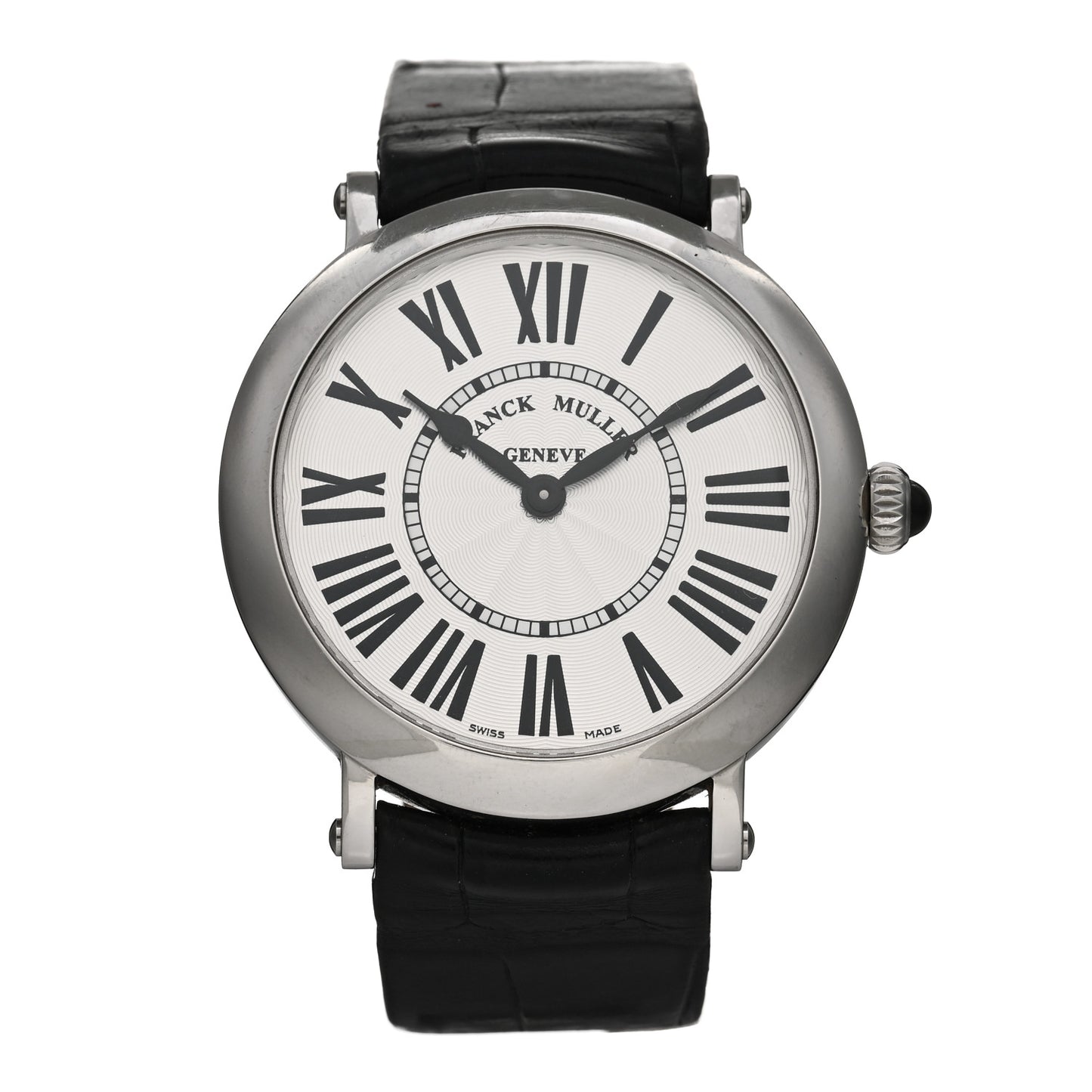 Stainless Steel Alligator 39mm Round Classic Quartz Watch 8041QZR