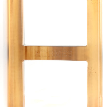 Hermes Buffalo Horn Lacquer Amarres Necklace White 5 of 6