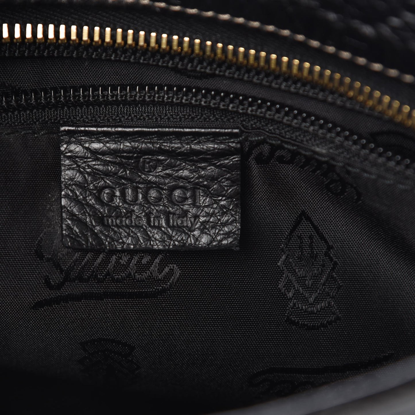 Guccissima Small Flat Messenger Bag Black