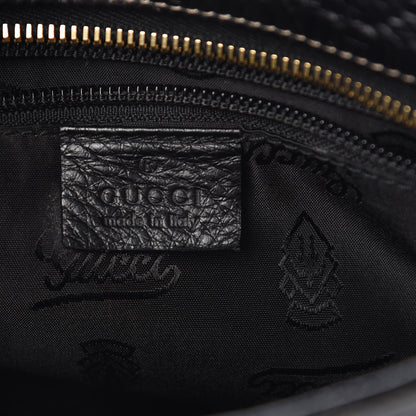 Gucci Guccissima Small Flat Messenger Bag Black 6 of 7