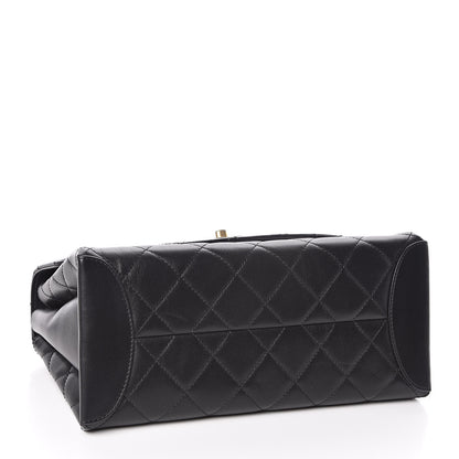 Chanel Lambskin Quilted Large Trendy Spirit Top Handle Bag Black 4 of 11