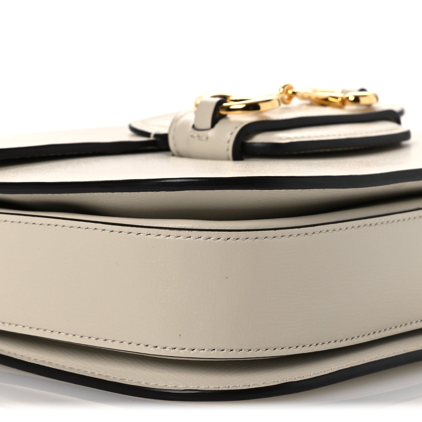 Azalea Calfskin Horsebit 1955 Shoulder Bag Mystic White