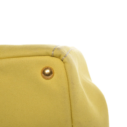 Prada Canvas Canapa Logo Tote Yellow 13 of 14