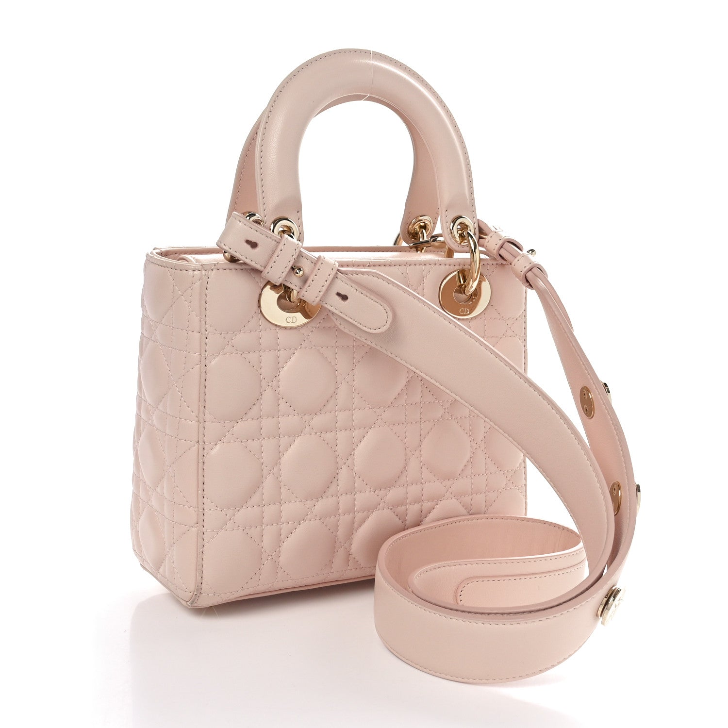 Christian Dior Lambskin Cannage Small Lucky Badges My Lady Dior Light Pink 3 of 11