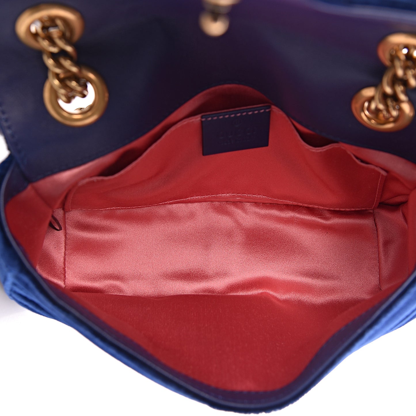 Velvet Matelasse Mini GG Marmont Shoulder Bag Cobalt Blue