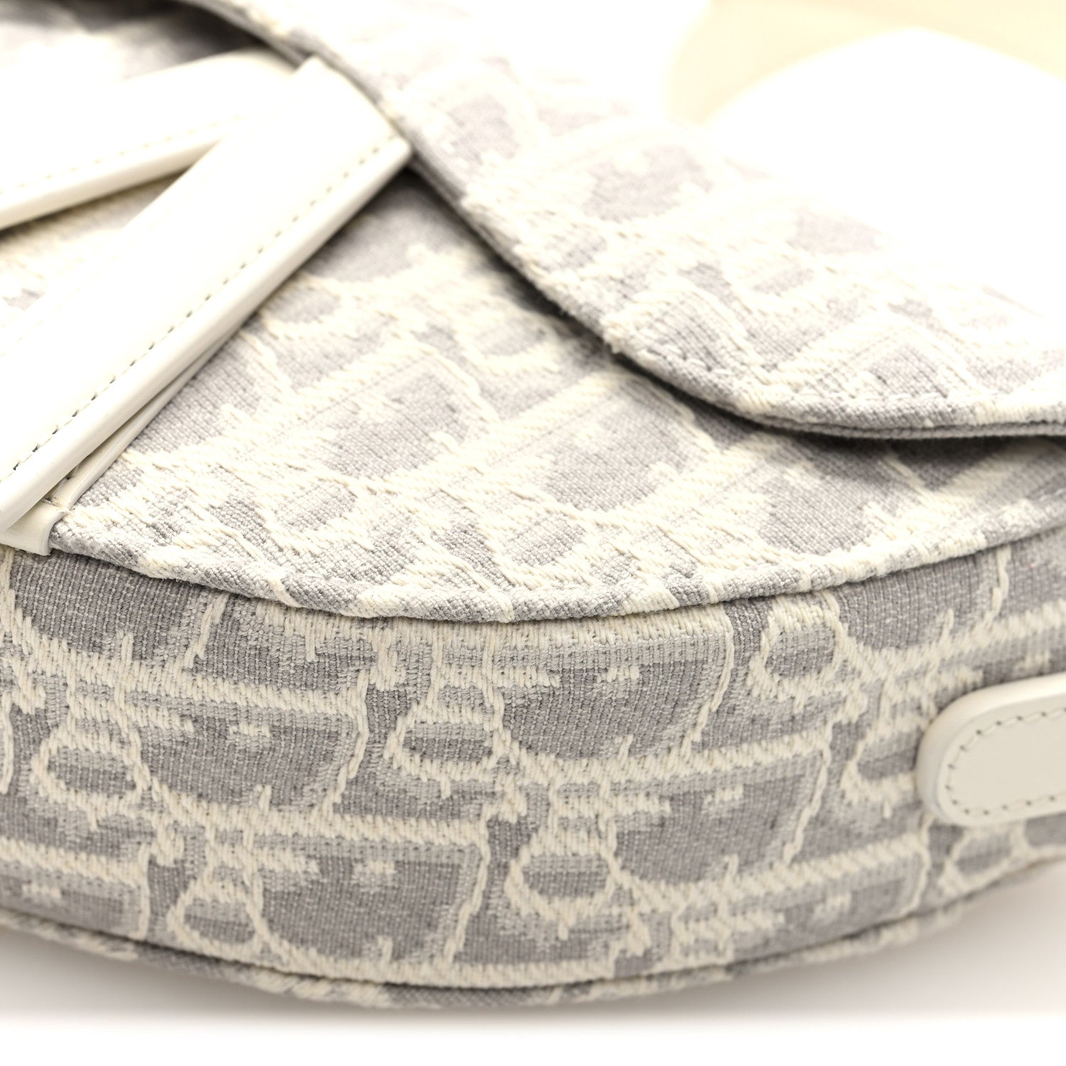 Christian Dior Oblique Mini Saddle Bag With Strap Latte Grey 9 of 9