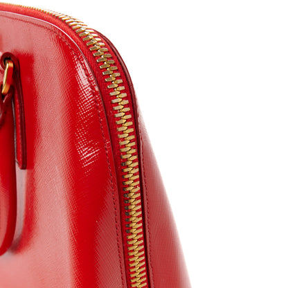 Prada Saffiano Vernice Medium Promenade Tote Rosso 12 of 12