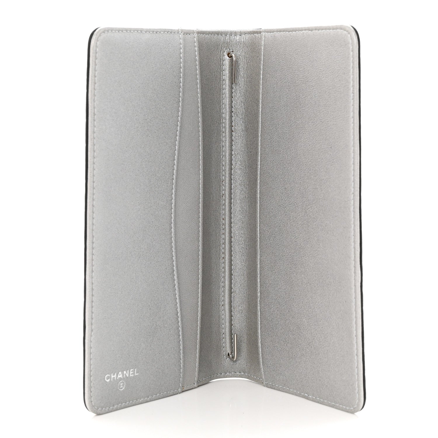 Chanel Lambskin Camellia Embossed Medium Agenda Cover Black 5 of 9
