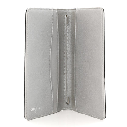 Chanel Lambskin Camellia Embossed Medium Agenda Cover Black 5 of 9