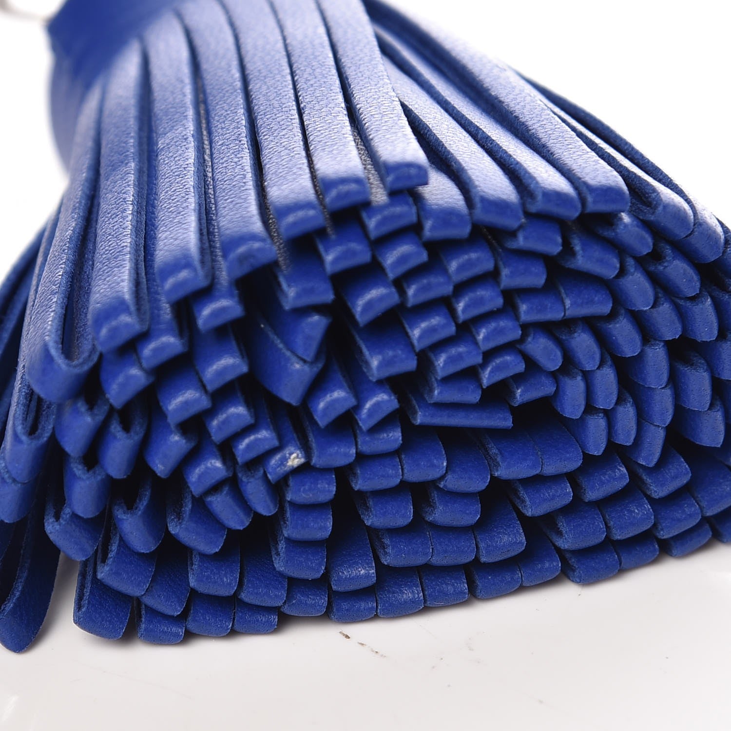 Hermes Lambskin Carmen Tassel Key Holder Bleu Electrique 4 of 5