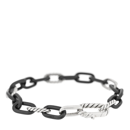 David Yurman Black Titanium Sterling Silver 8.5mm Madison Chain Bracelet 2 of 3