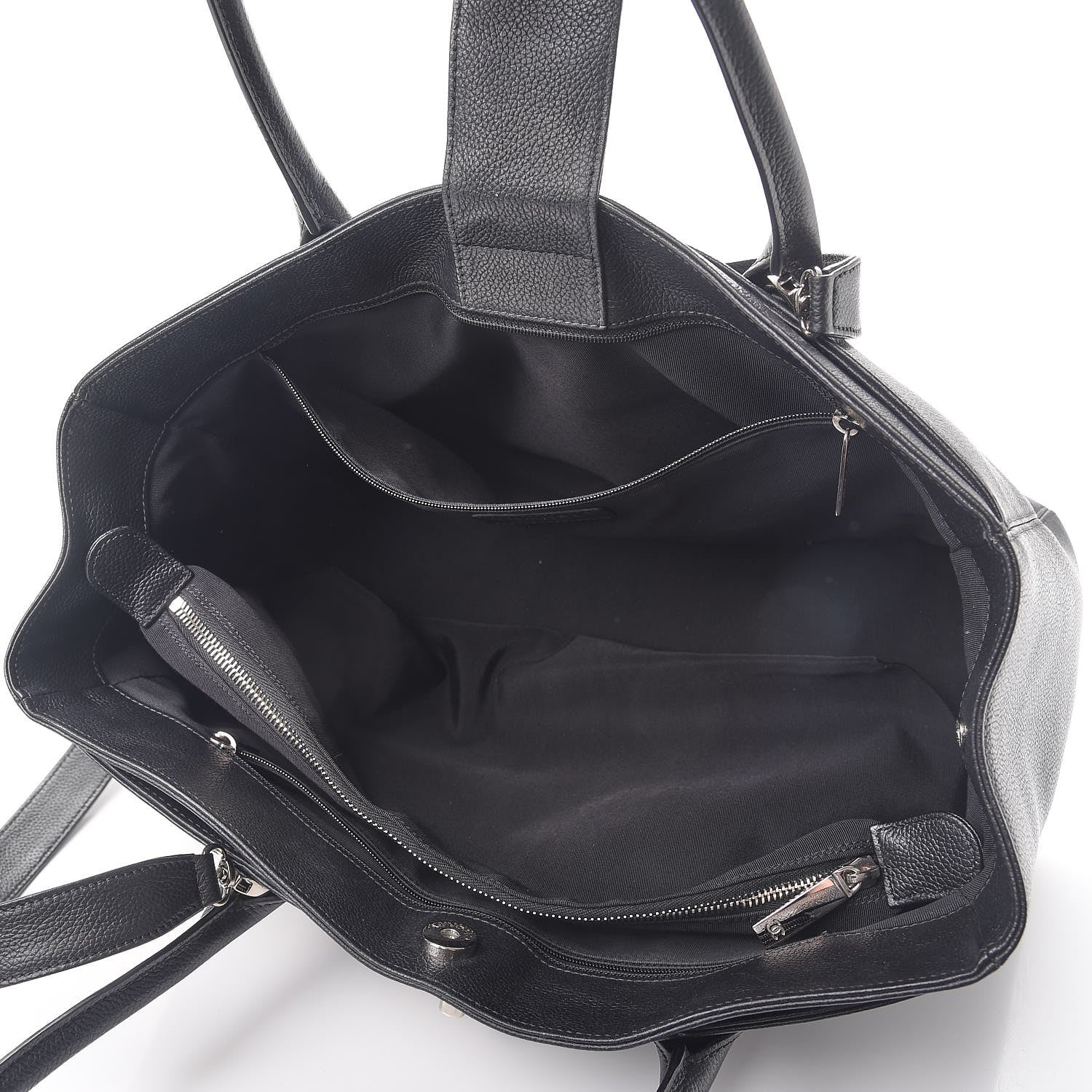 Chanel Calfskin Cerf Executive Shopper Tote Black 6 of 11