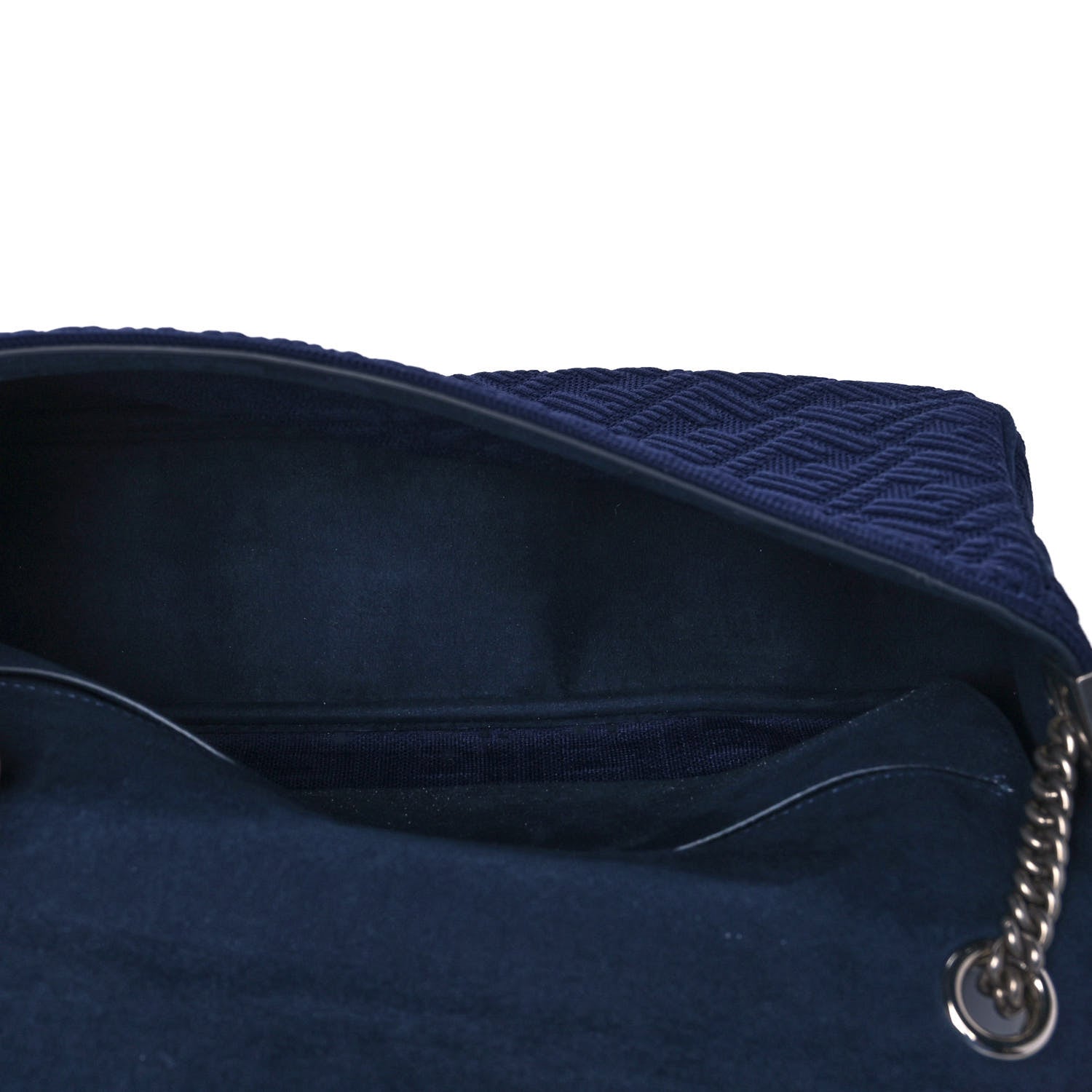 Fendi Technical Fabric FF Large Chain Baguette Marino 5 of 10