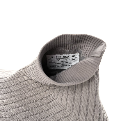 Balenciaga Ribbed Knit Womens Speed 2.0 Transparent Sole Sneakers 36 Baltic Grey White 8 of 9