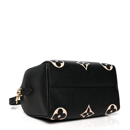Louis Vuitton Empreinte Monogram Giant Speedy Bandouliere 25 Black Beige 4 of 11