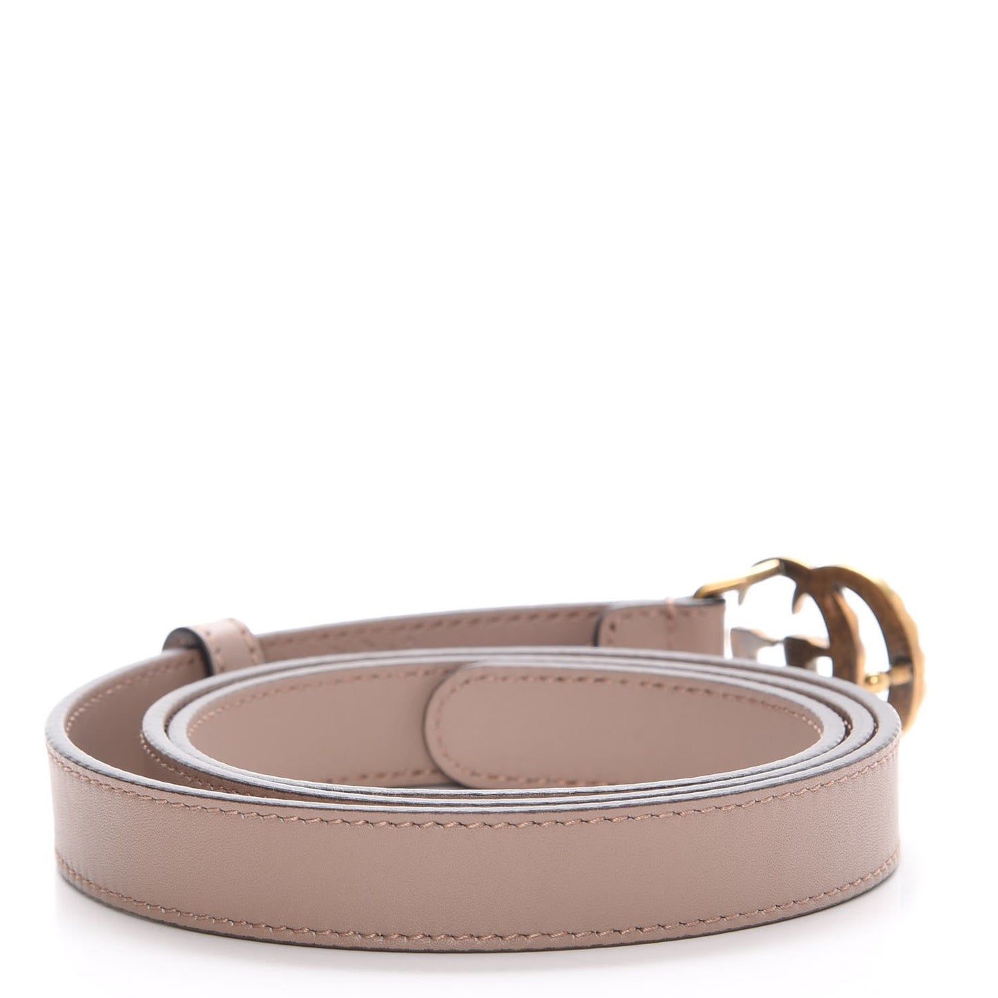 Calfskin Pearl Double G 20mm Belt 95 38 Porcelain Rose
