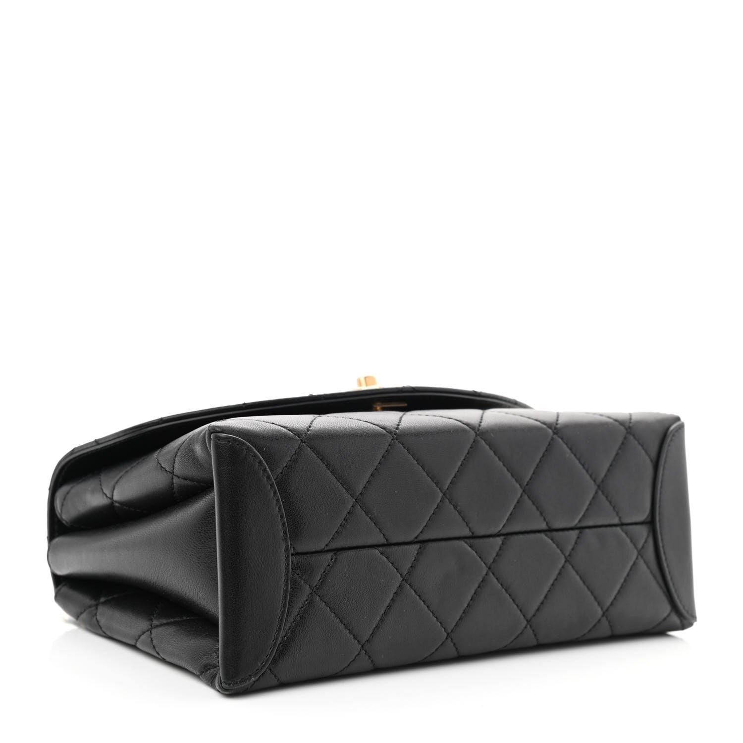 Chanel Lambskin Quilted Trendy Spirit Top Handle Flap Black 3 of 9