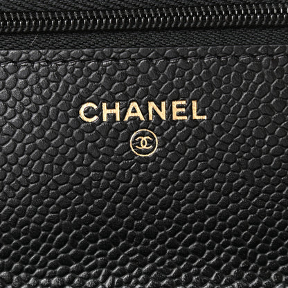 Chanel Caviar Quilted Wallet On Chain WOC Black 6 of 10