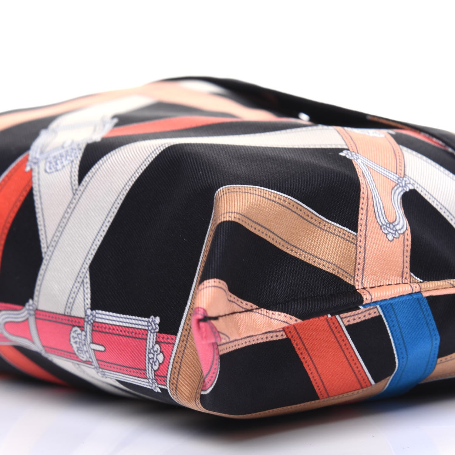 Hermes Silk Barenia Cavalcadour Airsilk Backpack Black Bleu Marine Fauve 14 of 15