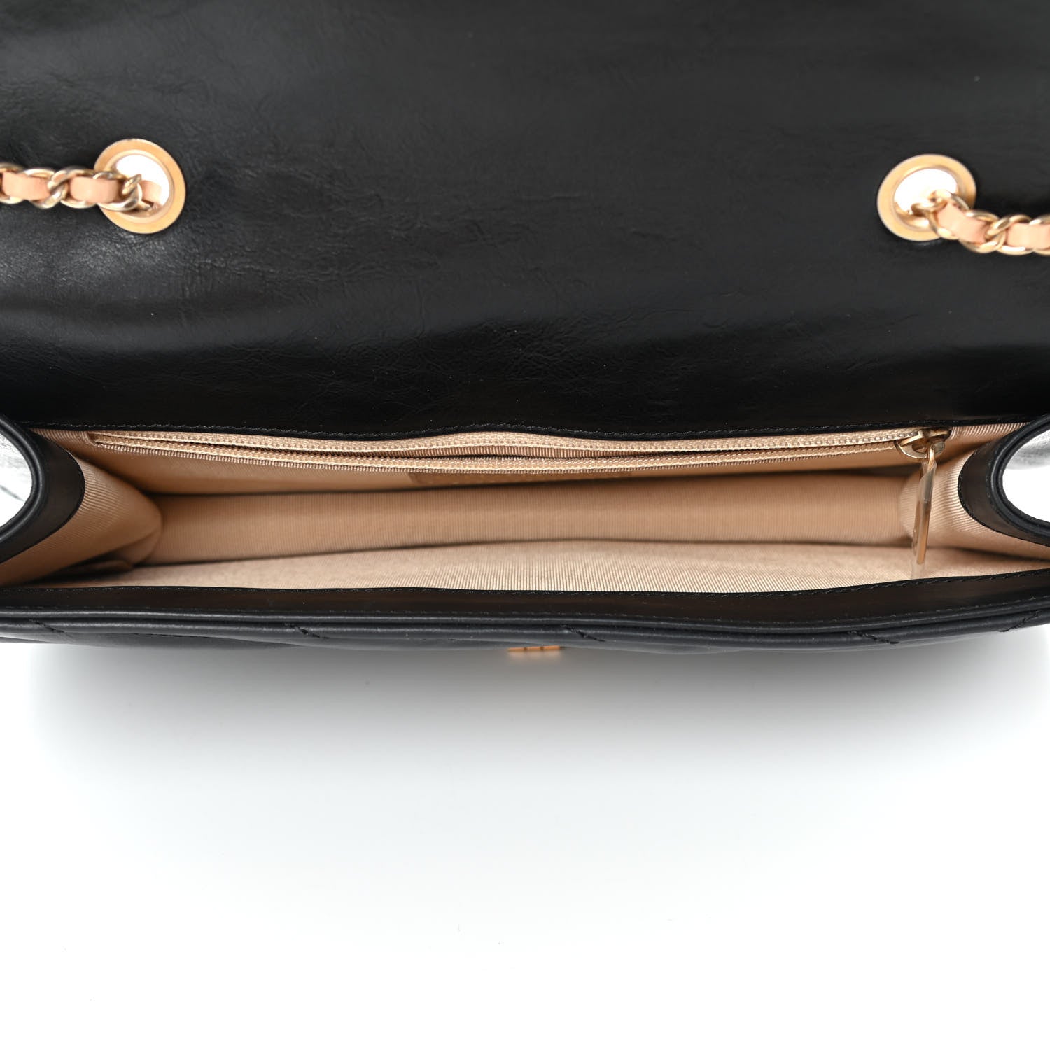 Chanel Calfskin Chevron Quilted Gabrielle Flap Black 4 of 4