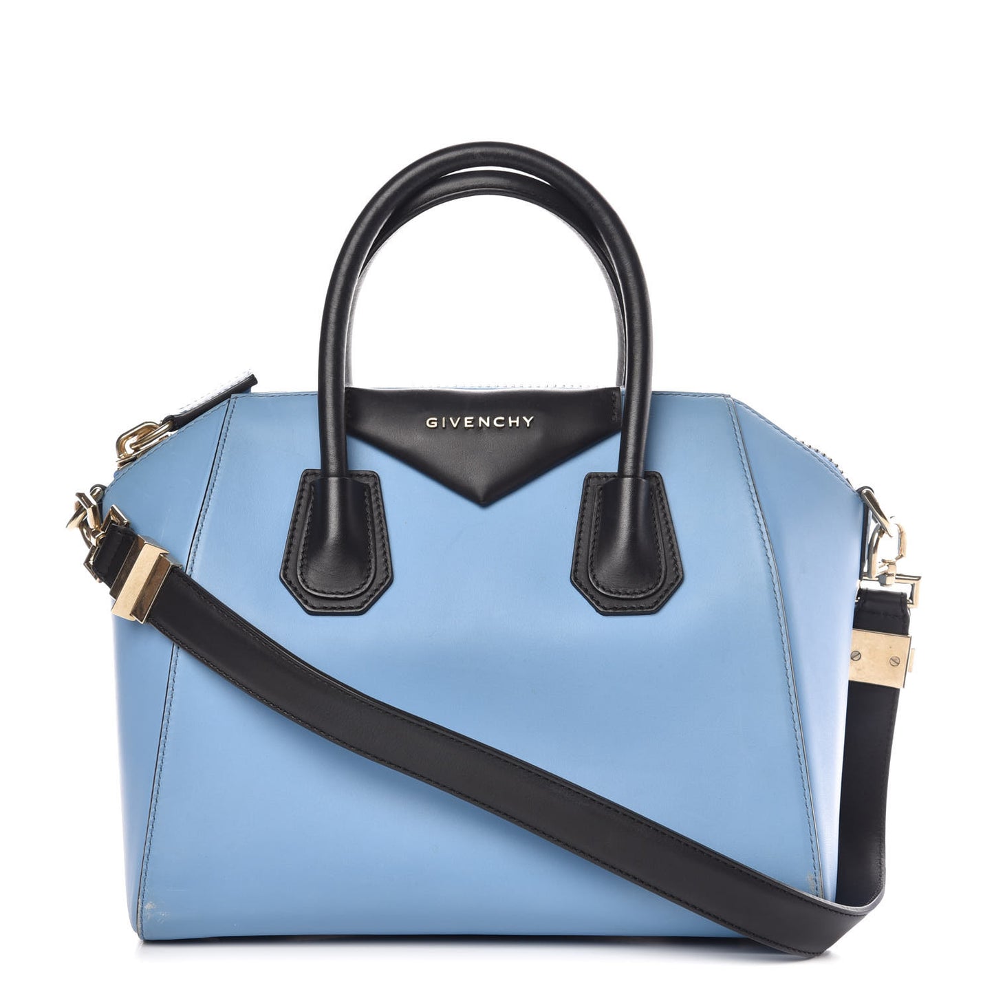 Smooth Calfskin Small Bi-Color Antigona Blue Black