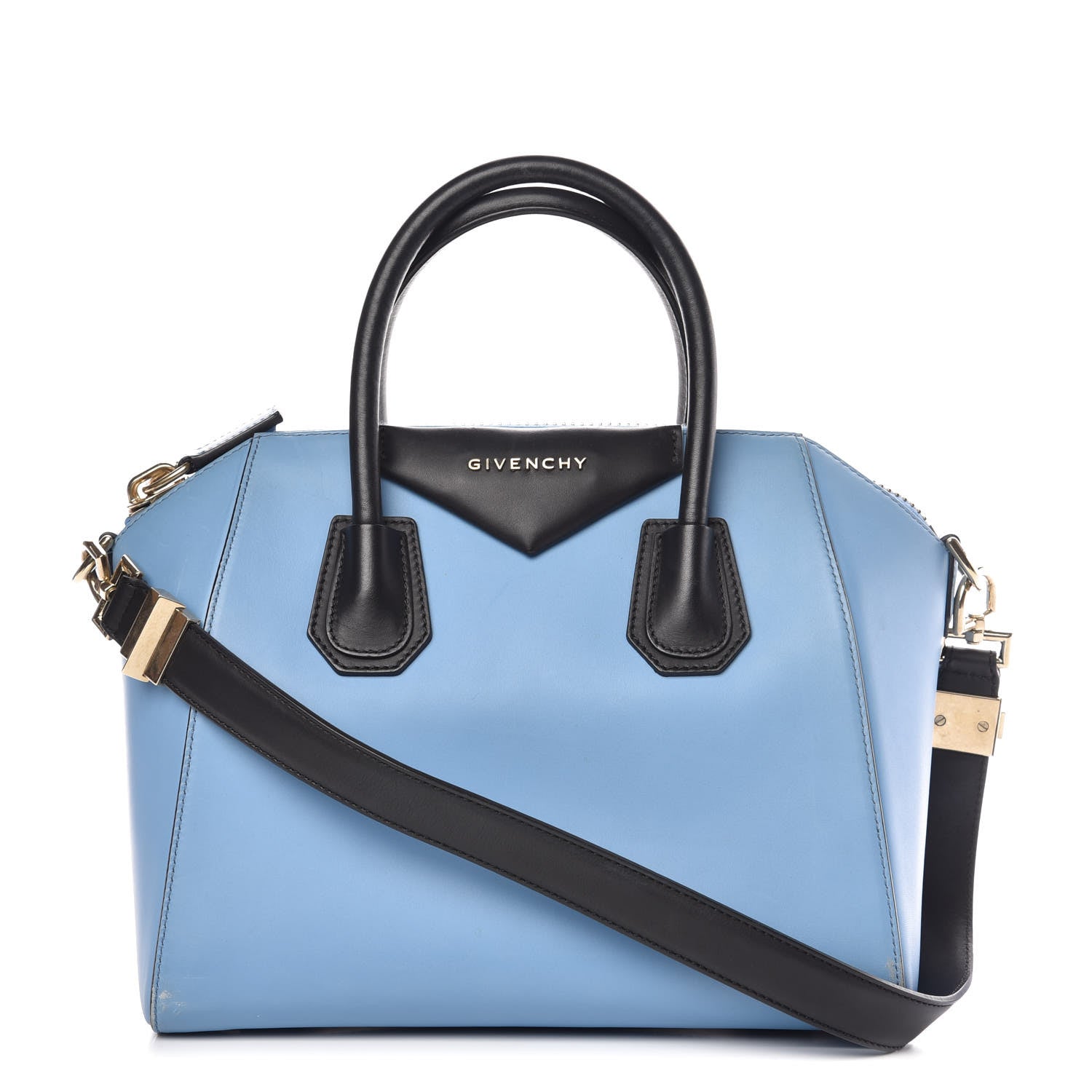 Givenchy Smooth Calfskin Small Bi-Color Antigona Blue Black 1 of 22
