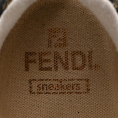 Fendi Suede Vitello Fendi Logo Match Low Top Sneakers 39 Cream Tobacco Black 7 of 10