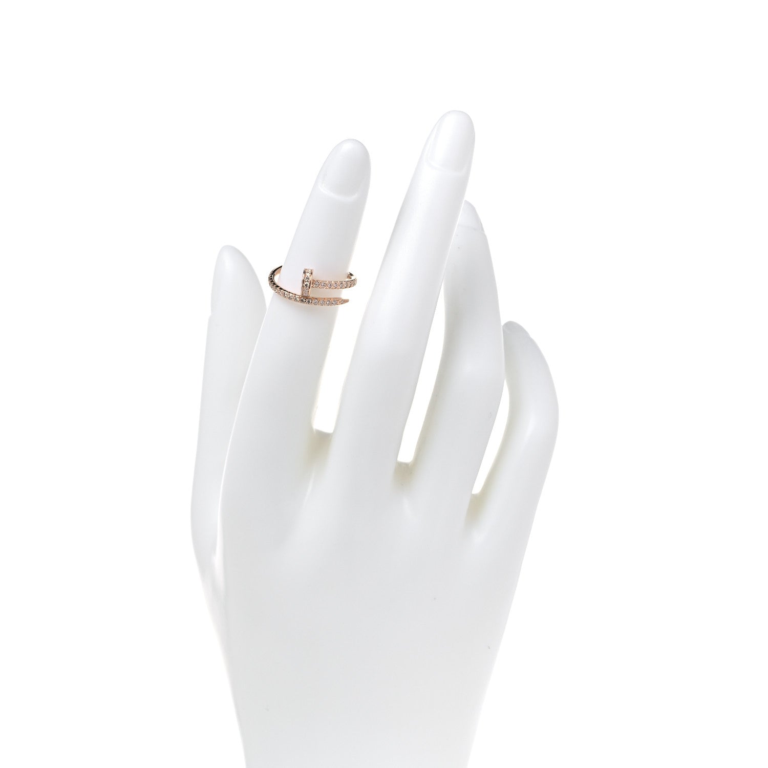 Cartier 18K Pink Gold Diamond Juste Un Clou Paved Ring 48 4.5 2 of 7