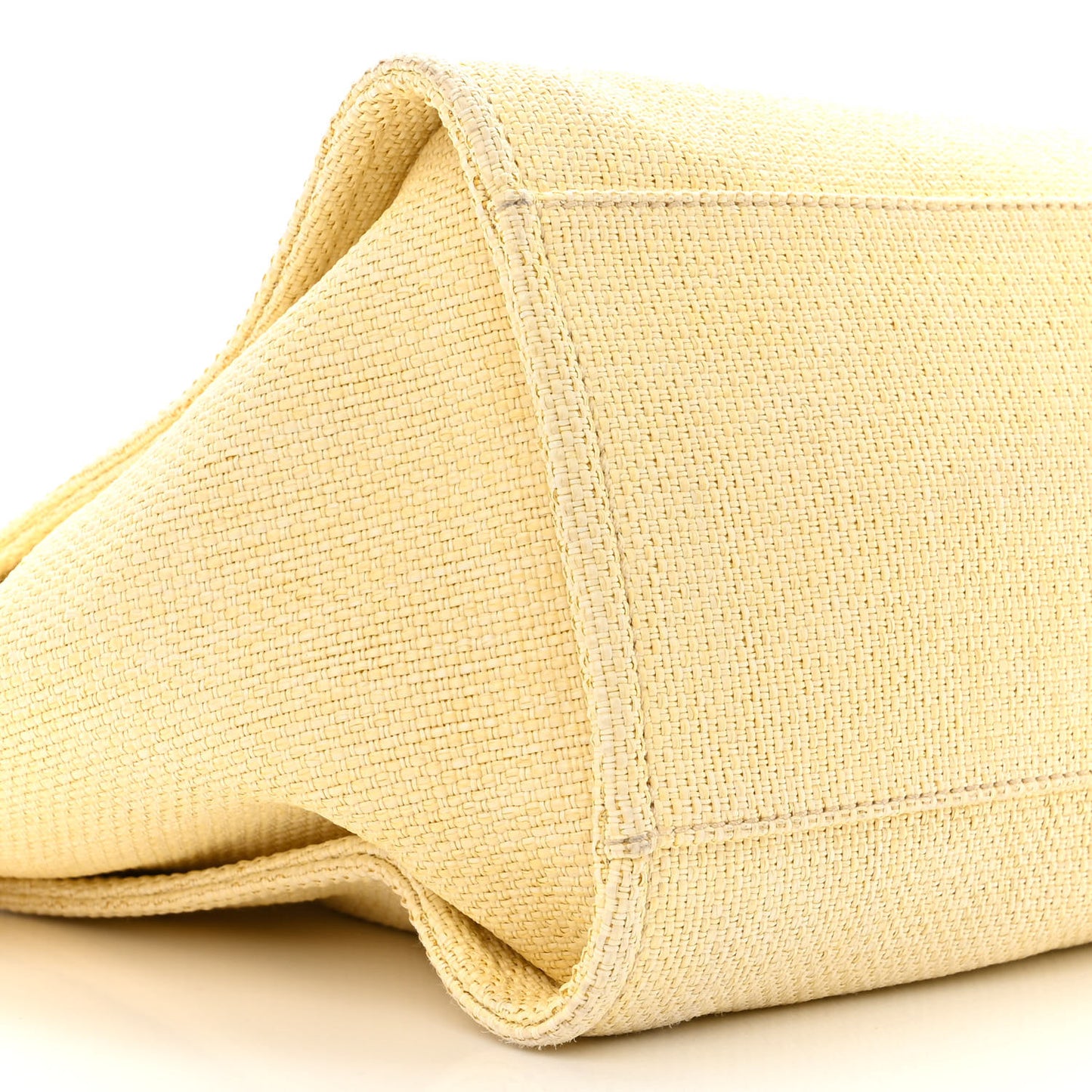 Woven Straw Raffia Large Deauville Tote Yellow