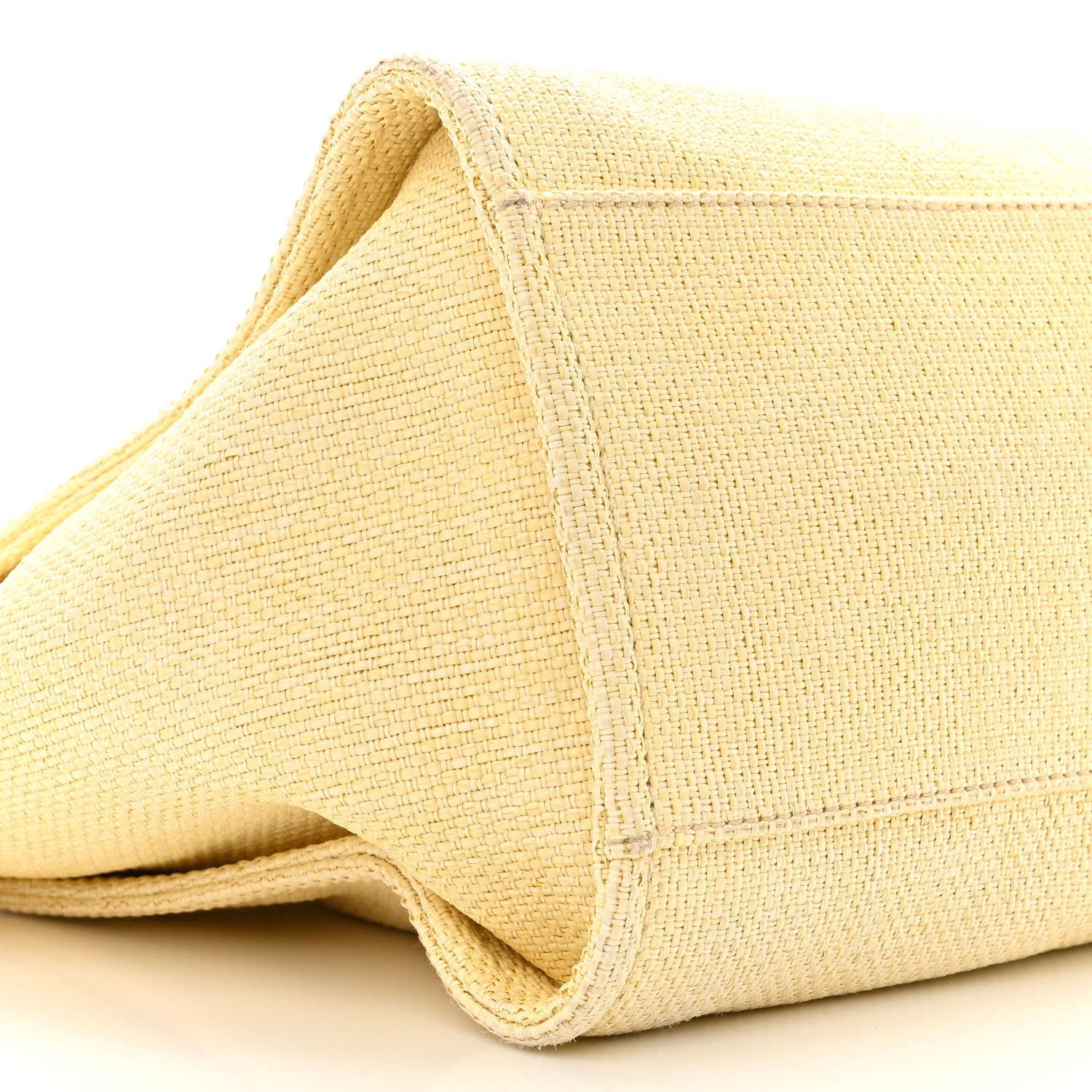 Chanel Woven Straw Raffia Large Deauville Tote Yellow 9 of 12