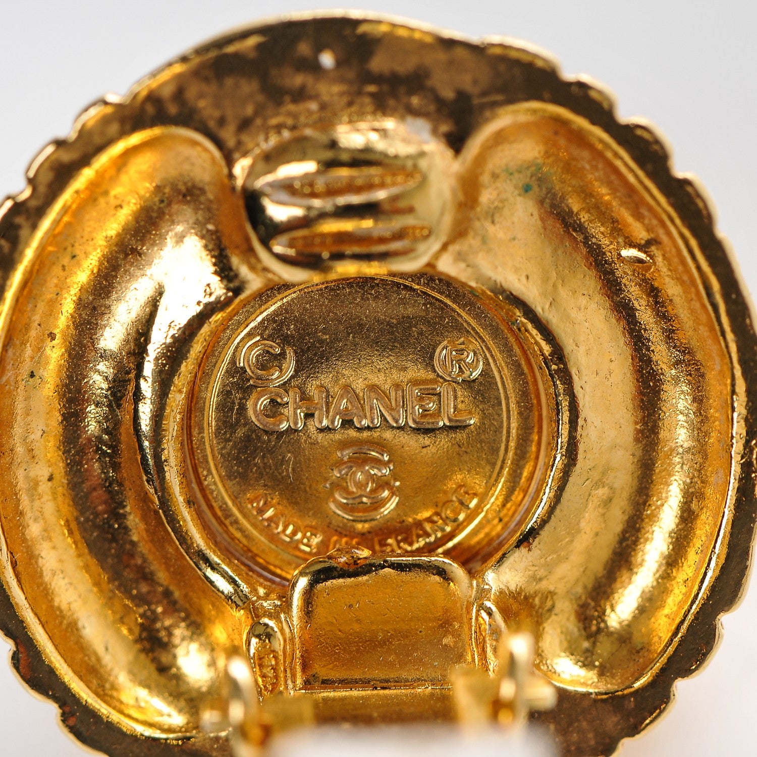 Chanel Pearl Clip On Earrings Gold 6 of 6