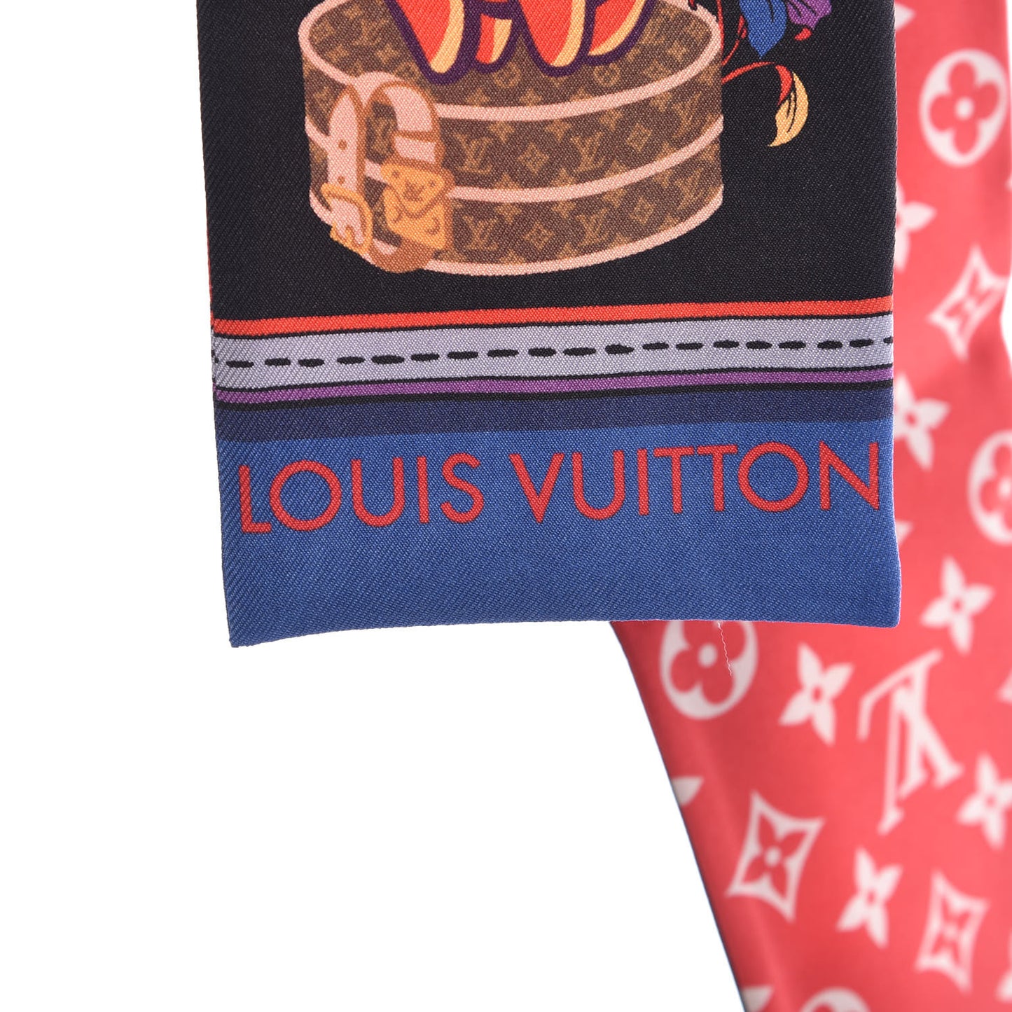 Silk Monogram Superstition Bandeau Black