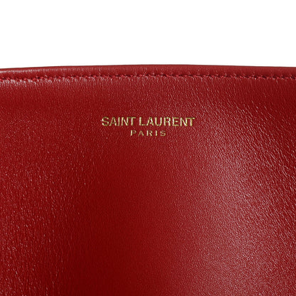 Saint Laurent Calfskin Suede Reversible East West Shopper Tote Rouge Orient 7 of 8