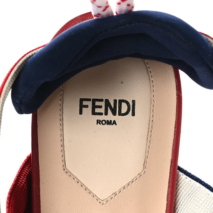 Fendi Technical Mesh FF Colibri Slingback Ballerina Flats 40 Tobacco Moro Saffiro Ciliegia 6 of 7