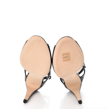 Chanel Lambskin CC Chain Sandals 39 Black 5 of 9