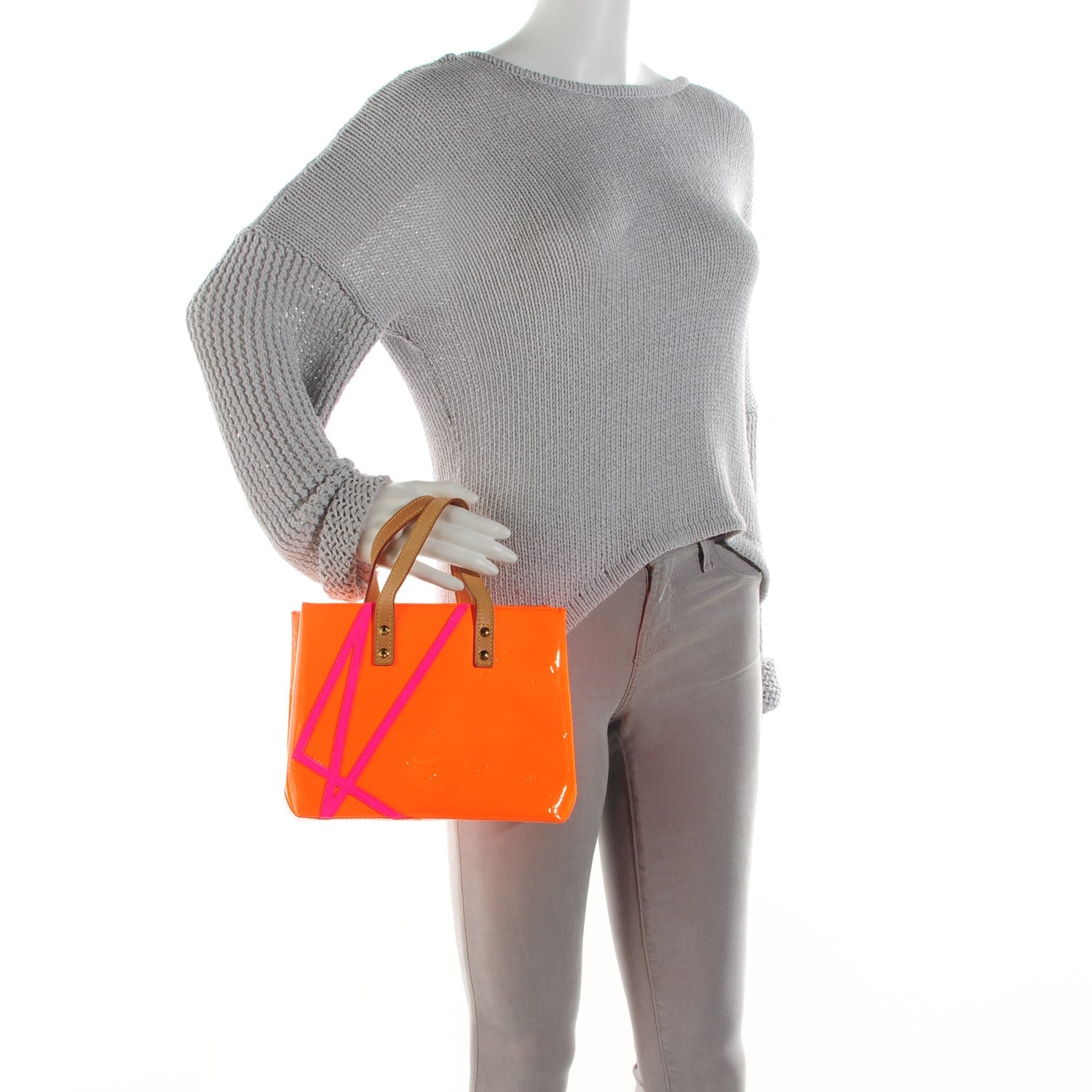 Louis Vuitton Vernis Fluo Reade PM Orange 2 of 7