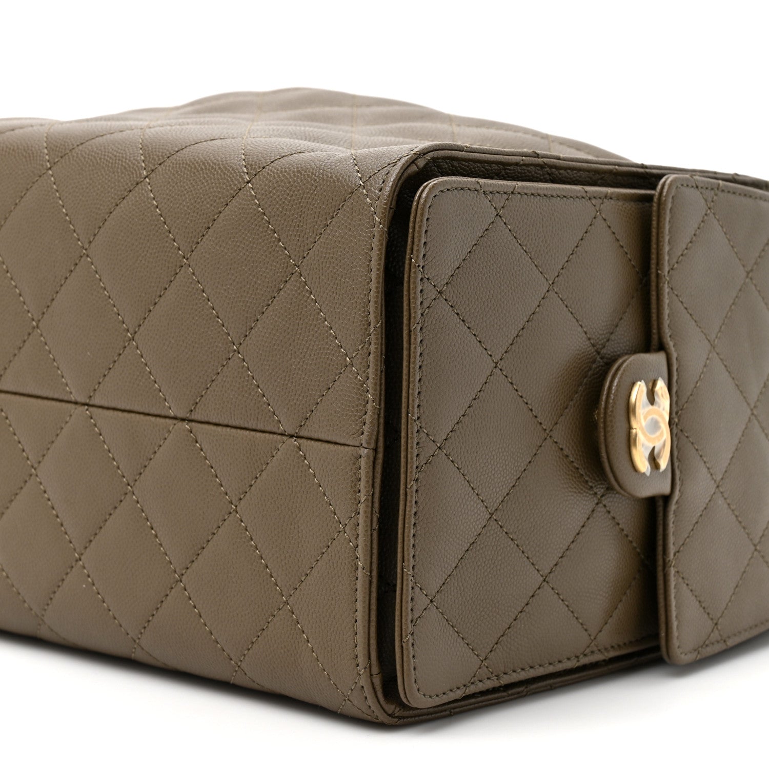 Chanel Caviar Quilted Medium Chanel 25 Handbag Dark Khaki 10 of 11